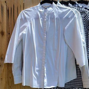 Armani Exchange tailored fit 3/4 sleeve button-up